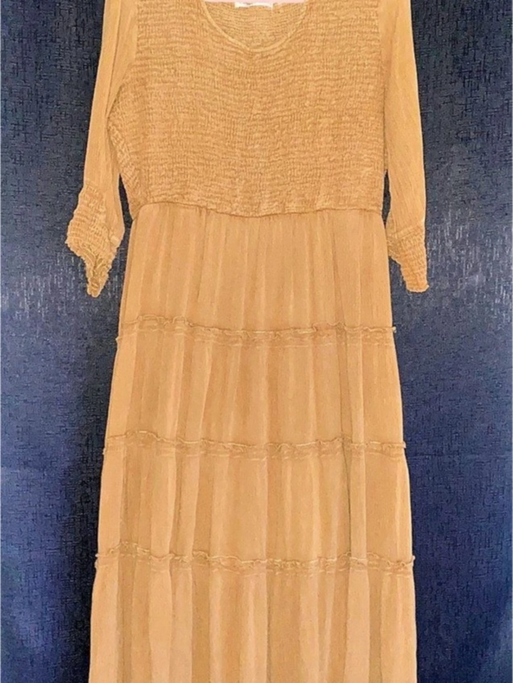 Studio West Apparel - Mustard Tiered Maxi Dress size large